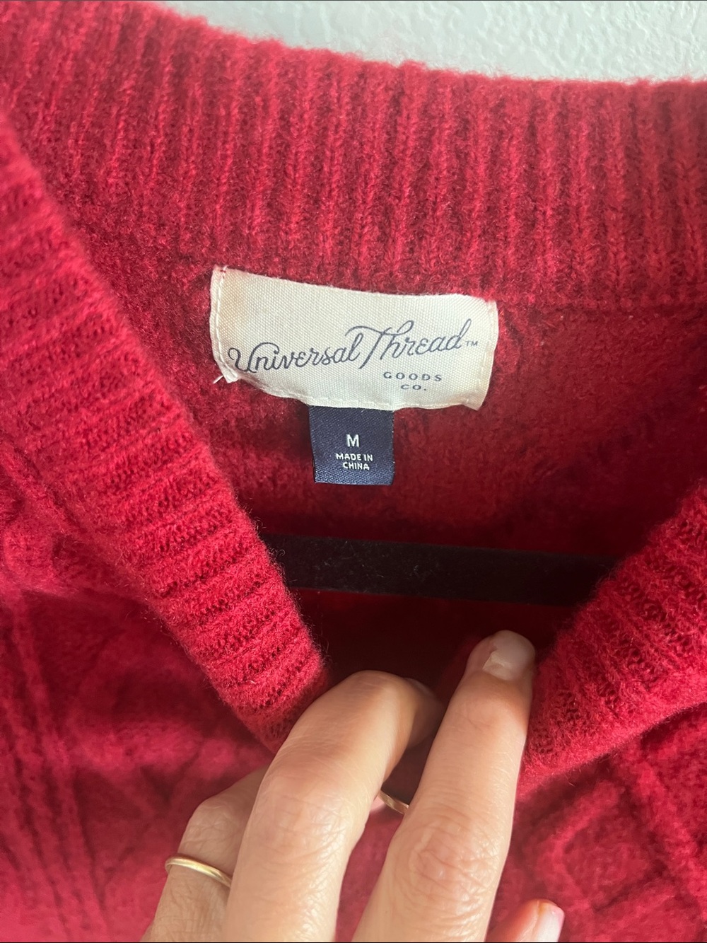 Universal Thread Red Cable-Knit Button Cardigan - Picture 2 of 3